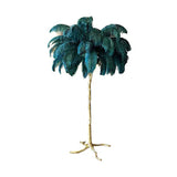 Turquoise Feather Lamp
