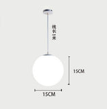 Triple Minimalist Glass Ball Chandelier