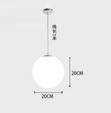 Triple Minimalist Glass Ball Chandelier