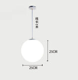 Triple Minimalist Glass Ball Chandelier