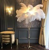 Pink Feather Lamp