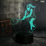 Playing Tennis Light Figure