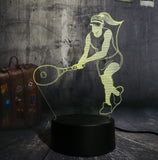 Playing Tennis Light Figure