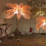 Golden Feather Lamp